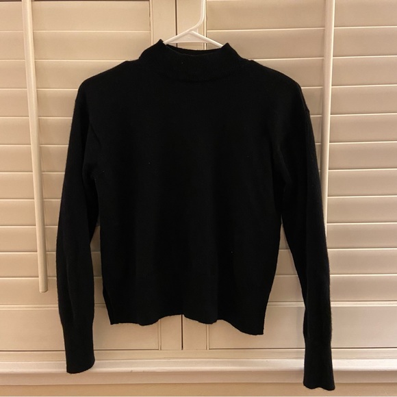 Italic Black Mockneck Cashmere Sweater - Picture 2 of 8